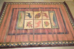 lot 92 image: 63 x 94 Decorative Outdoor Themed Rug