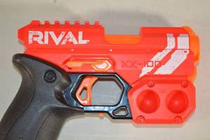 lot 120 image: Nerf Rival Knockout XX-100 Blaster Spring Loaded, Fully Functional, Single Round Capacity with Room for Storage - Ammo Not Included