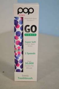 lot 193 image: Pop Sonic Go Sonic Portable Electric Toothbrush - Multiple Colors, All Pictured But Not Included