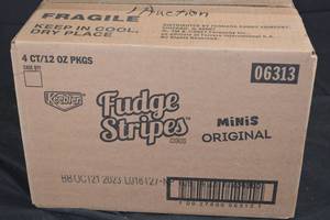 Case of Keebler Fudge Stripes Minis Best by 10212023