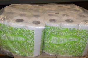 Case of Just. Bath Tissue Toilet Paper
