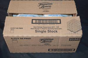 Case of Famous Amos Philippine Coconut and White Chocolate Bite Size Cookies Best by 04172023