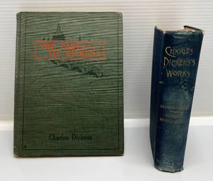 lot 4 image: Two Old Charles Dickens Books The Girls Of Dickens & Charles Dickenss Works