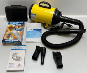 lot 46 image: Misc. Dog & Cat Grooming Items Including Blow Dryer & More