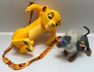lot 53 image: Disney Parks The Lion King Simba Popcorn Bucket & 1994 Rafiki Plush Toy