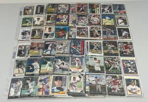 lot 78 image: Misc. Baseball Cards In Protective Sleeves Two Sided