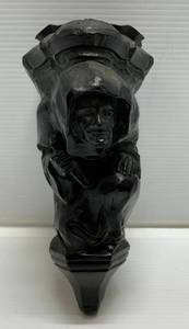 lot 86 image: Antique Plaster Monk Candle Holder (Very Cool)