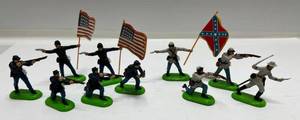 lot 99 image: Vintage Britains 1971 Civil War Soldiers (Rubber)