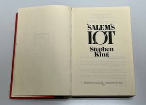lot 202 image: 1975 FIRST EDITION Stephen King  Salems Lot Hardcover (Binding In Rough Shape) AS SEEN