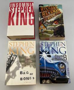 lot 204 image: Misc. Vintage Stephen King Hardcover Books Including Bag Of Bones & More