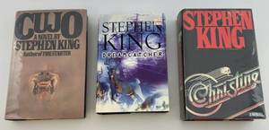 lot 207 image: Misc. Vintage Stephen King Hardcover Books Including  CUJO & More