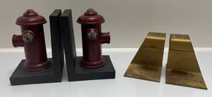 lot 140 image: Vintage Bookends Including Fire Hydrant & Railroad Ties