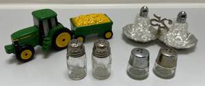 lot 158 image: Misc. Vintage Salt & Pepper Shakers Including John Deere (Small Chip), Northwest Airlines & More