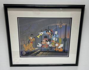 lot 166 image: Framed Behind Glass Disney Limited Edition 1000 A Pirates Life For Mickey Serigraph  Cel With COA