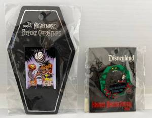lot 177 image: 2004 Disney Nightmare Before Christmas & Haunted Mansion Limited Editon Pins (NIB)