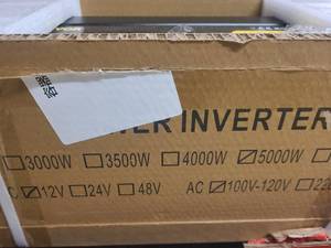 lot 5 image: 5000W  12V Vector Power Invertor Modified Sine Wave Inverter