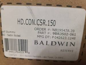 lot 23 image: Baldwin Reserve Door Hardware