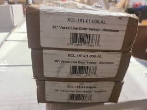 lot 102 image: 3 Pack of Excluder Aluminum Sweep for doors