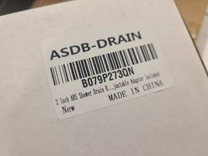lot 111 image: 2 Inch Shower Drain with adapter