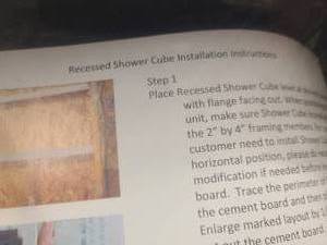 lot 114 image: Recessed Shower Cube Installation Kit