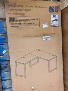 lot 130 image: L-Shaped Corner Desk