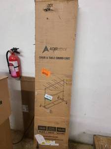 lot 141 image: ADIR Office Chair and Table Combo Cart