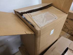lot 145 image: Tall box of loosely packed new toilet paper rolls