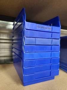 lot 163 image: Stack of Blue Wide Storage Containers