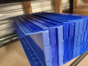lot 164 image: Stack of Blue Wide Storage Containers