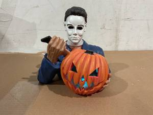 lot 406 image: Light Up Michael Myers Statue Halloween Decoration