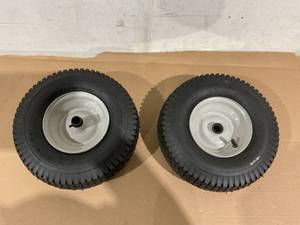 lot 204 image: 2 Pack 13x5.00-6 Lawn Tractor Pneumatic wheel,Wheelbarrow tire Turf Tread