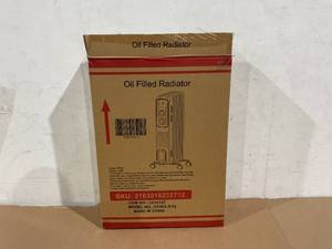 lot 232 image: COWSAR Oil Filled Radiator Heater, 1200W Portable Electric Heater