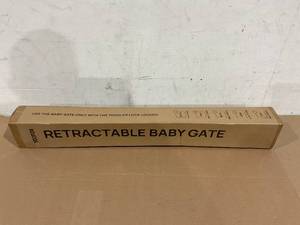 lot 241 image: YOOFOR Retractable Baby Gate, Extra Wide Safety Kids or Pets Gate