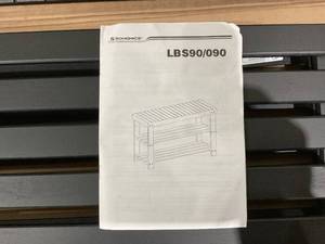 lot 243 image: SONGMICS Shoe Rack Bench, 3-Tier Bamboo Shoe Storage Organizer
