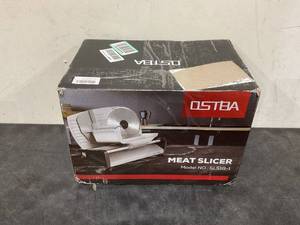 lot 60 image: OSTBA Meat Slicer, Electric Deli Food Slicer with Removable Stainless Steel Blades