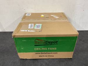 lot 71 image: Bella Depot Retractable Ceiling Fan with Lights and Remote-Ceiling Fans