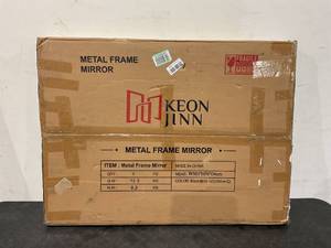 lot 86 image: Keonjinn Black Framed Mirror for Bathroom