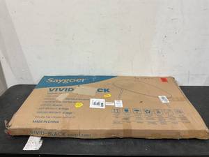 lot 450 image: SAYGOER Black Small Coffee Table Modern Oval Coffee Tables Retro Center Table for Small Space