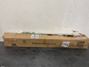 lot 455 image: Bellacat Faux Olive Tree 7ft,Olive Trees Artificial Indoor with Natural Wood Trunk and Realistic Leaves and Fruits