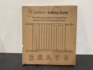 lot 456 image: Baby Gate for Dogs and Kids with Wide 2-Way Door, 29.7-40.6 Width