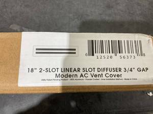 lot 123 image: 18 Linear Slot Diffuser - (2 Slot) Double Slot - White Decorative Air Vent