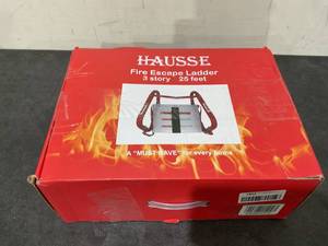 lot 148 image: Hausse Retractable 3 Story Fire Escape Ladder, 25 Feet