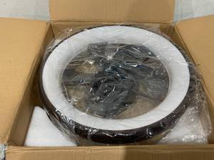 lot 169 image: CIKASS Ceiling Fan with Lights Dimmable LED Reversible Blades Timing with Remote Control(21.5in, Brown)