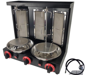 lot 21 image: KZU Shawarma Machine, Gyro Machine, Rotating Doner Kebab Grill with 3x Burner