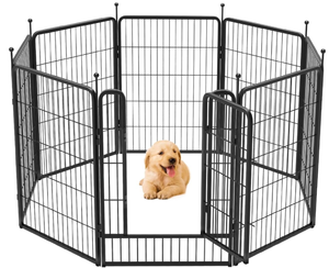 lot 25 image: Dog Playpen Designed for Camping, Yard, 40 Height for SmallMedium Dogs, 8 Panels
