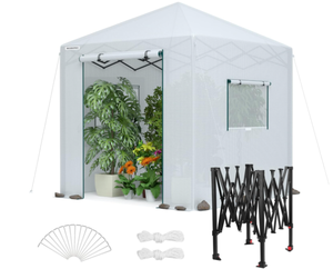 lot 28 image: WORKPRO Portable Walk-in Greenhouse, Instant Pop-up