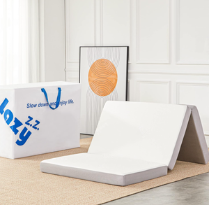 lot 31 image: Lazyzizi Folding Mattress, 4 Inch Memory Foam Tri-fold Mattress Twin Size