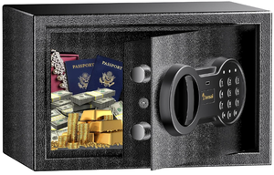 lot 32 image: Bonsaii Safe Box for Home, Money Safe Lock Box with Electronic Digital Keypad