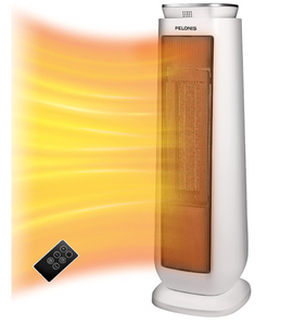 lot 190 image: PELONIS PHTPU1501 Ceramic Tower 1500W Indoor Space Heater with Oscillation