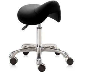 lot 287 image: Hydraulic Saddle Rolling Hygienic Clinic Spa Massage Stool Chair